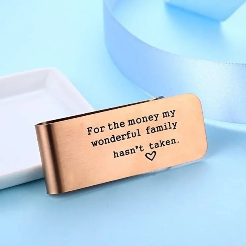 Men's Money Clip Dad Funny Quote From Family to Dad Gift Father’s Copper Gift